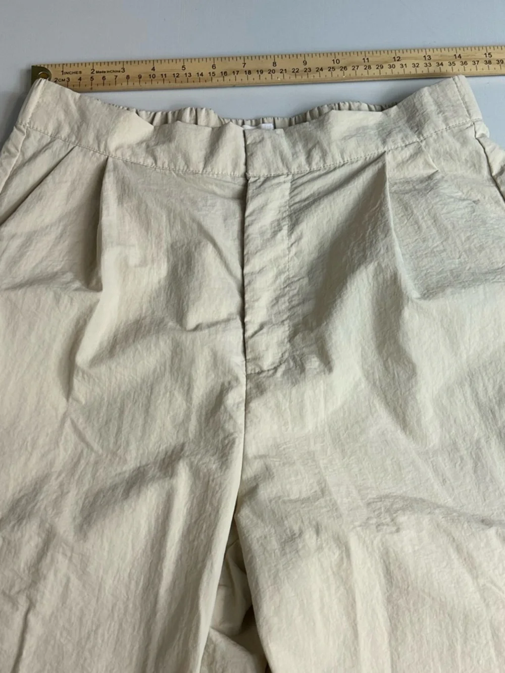 Wilo The Label Anthropologie Wide Leg Parachute Fly Cargo Pants Tan Size Small